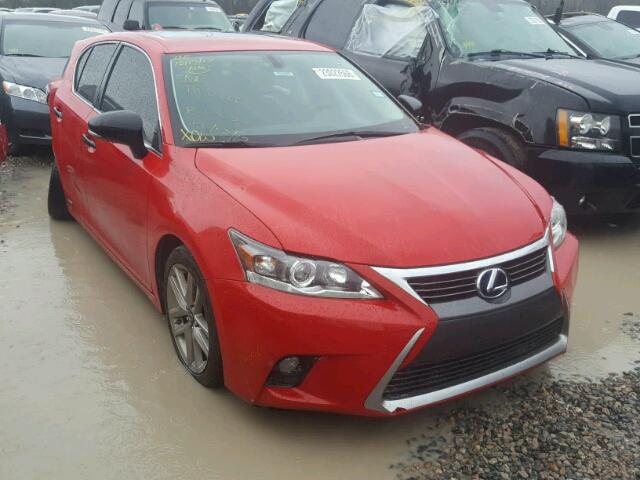 JTHKD5BH6E2184268 - 2014 LEXUS CT 200 RED photo 1