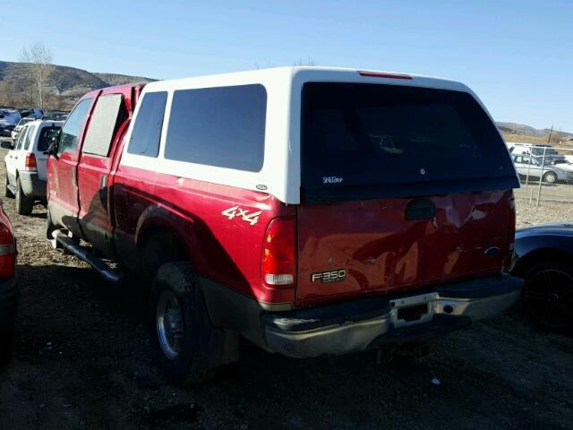 1FTSW31P83EB33715 - 2003 FORD F350 SRW S RED photo 3