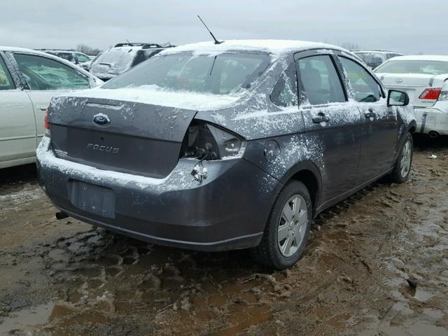 1FAHP34N69W248453 - 2009 FORD FOCUS S GRAY photo 4