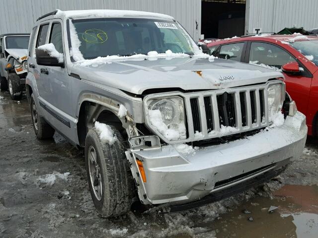 1J8GN28K78W278154 - 2008 JEEP LIBERTY SP SILVER photo 9