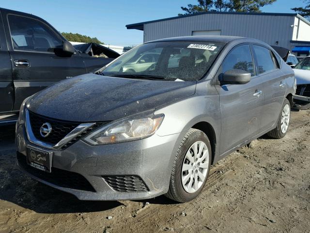 3N1AB7AP6GL679646 - 2016 NISSAN SENTRA S GRAY photo 2