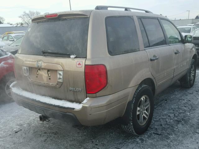 2HKYF18514H540067 - 2004 HONDA PILOT EXL TAN photo 4