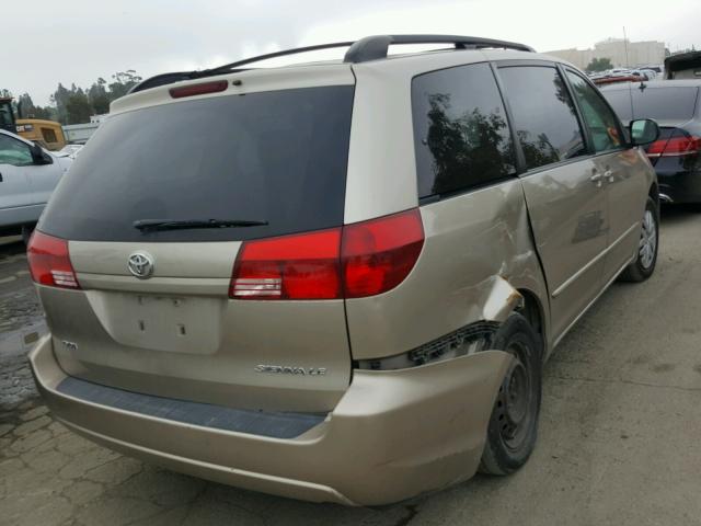 5TDZA23CX5S366414 - 2005 TOYOTA SIENNA CE GOLD photo 4