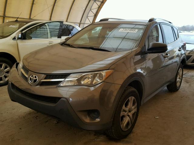 JTMZFREV9D5000716 - 2013 TOYOTA RAV4 LE BROWN photo 2