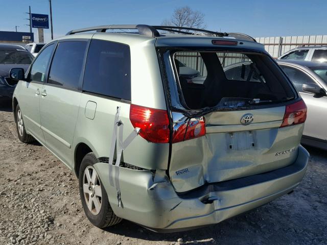 5TDZA23CX6S477966 - 2006 TOYOTA SIENNA CE GREEN photo 3