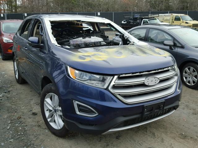 2FMPK3J99GBB02943 - 2016 FORD EDGE SEL BLUE photo 1