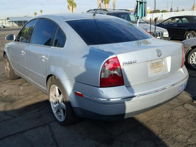 WVWAD63B65P005596 - 2005 VOLKSWAGEN PASSAT GLS SILVER photo 3