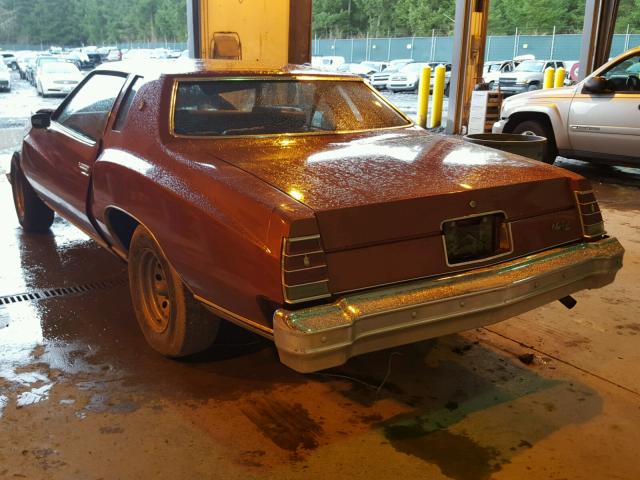 1H57U7Z423048 - 1977 CHEVROLET MONTE CARL 橙色 照片 3