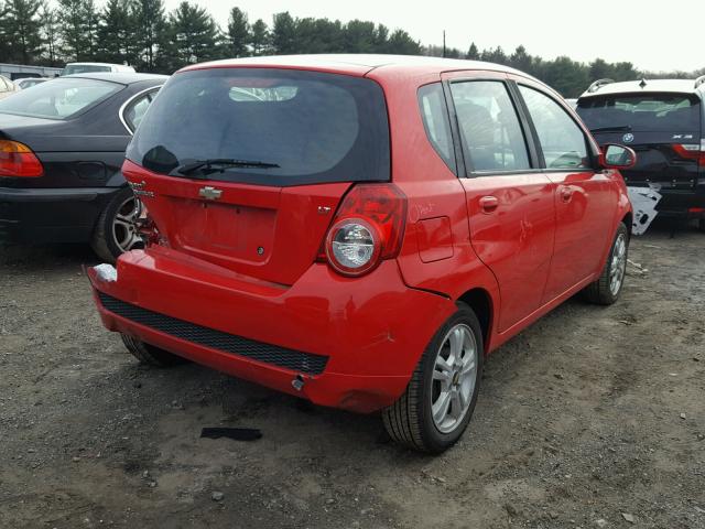 KL1TD6DE3AB133150 - 2010 CHEVROLET AVEO LS RED photo 4