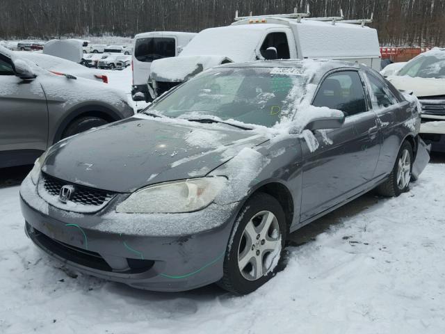 1HGEM22935L035222 - 2005 HONDA CIVIC EX GRAY photo 2