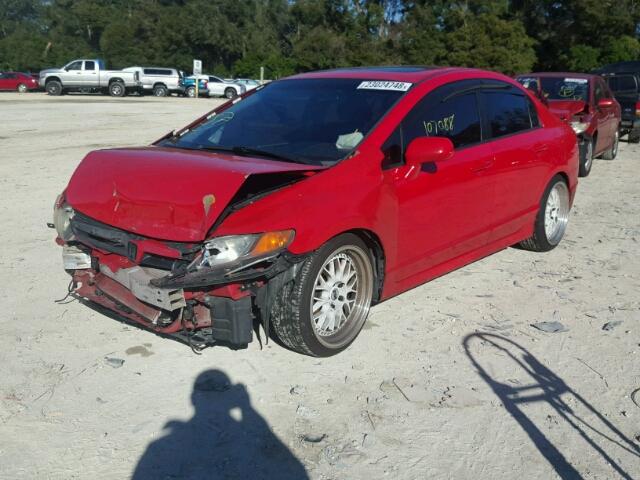 2HGFA55589H708046 - 2009 HONDA CIVIC SI RED photo 2