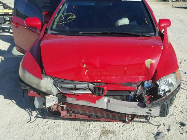 2HGFA55589H708046 - 2009 HONDA CIVIC SI RED photo 7