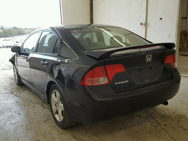 1HGFA16807L051633 - 2007 HONDA CIVIC EX BLACK photo 3