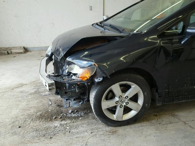 1HGFA16807L051633 - 2007 HONDA CIVIC EX შავი ფოტო 9