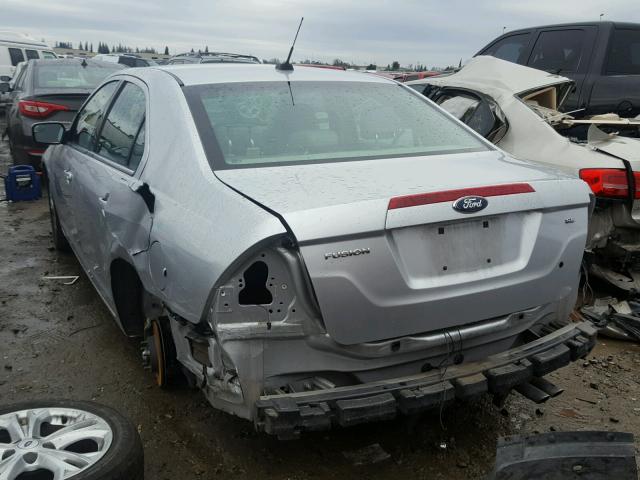 3FAHP0HA7CR397955 - 2012 FORD FUSION SE SILVER photo 3