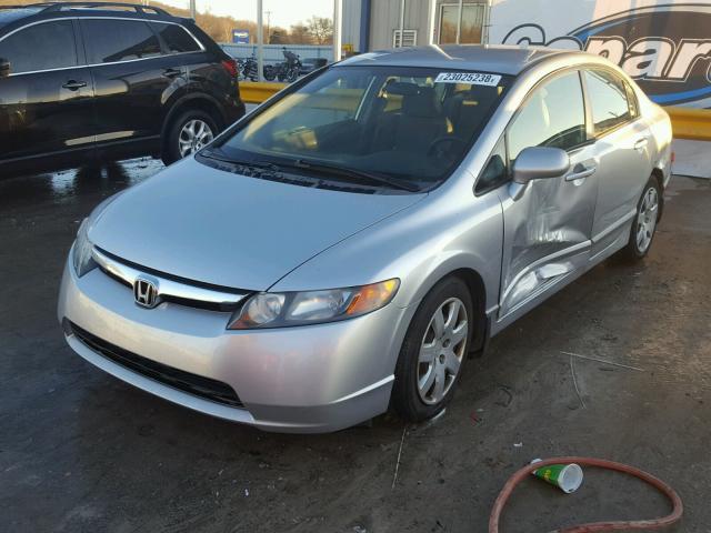 1HGFA16506L038594 - 2006 HONDA CIVIC LX SILVER photo 2