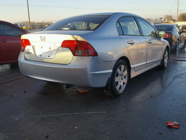 1HGFA16506L038594 - 2006 HONDA CIVIC LX SILVER photo 4