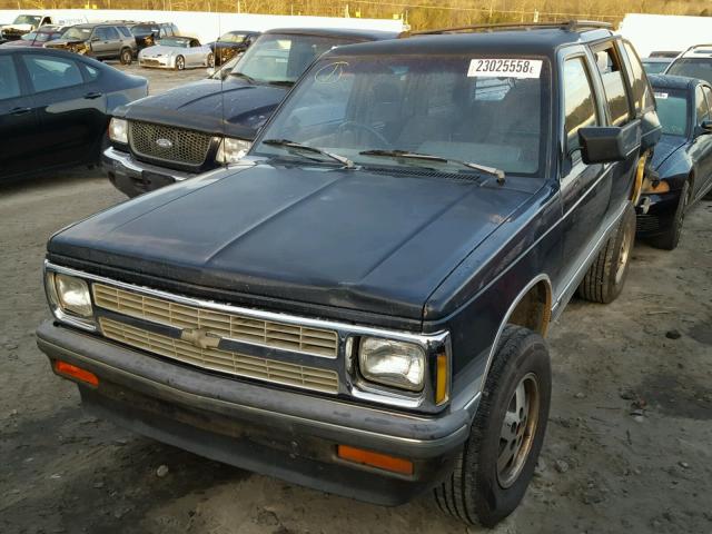 1GNDT13W7N2209091 - 1992 CHEVROLET BLAZER S10 BLACK photo 2