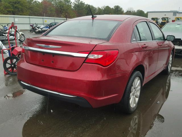 1C3CCBBB9DN575399 - 2013 CHRYSLER 200 TOURIN MAROON photo 4