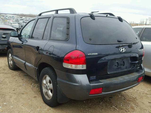 KM8SC73D85U897412 - 2005 HYUNDAI SANTA FE G BLUE photo 3