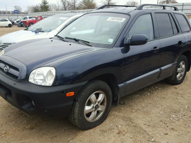 KM8SC73D85U897412 - 2005 HYUNDAI SANTA FE G BLUE photo 9