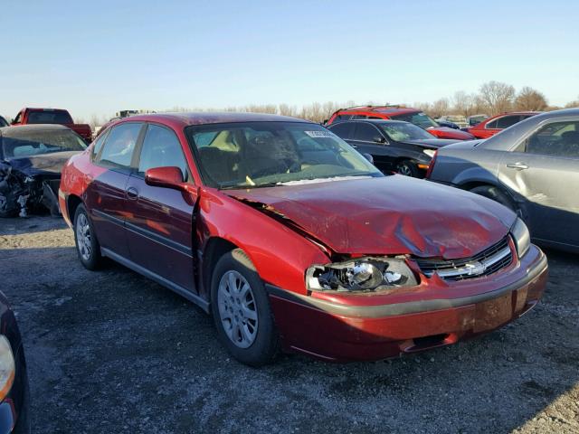 2G1WF52E059285805 - 2005 CHEVROLET IMPALA BURGUNDY photo 1