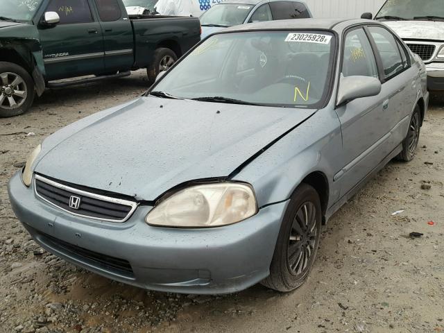 2HGEJ6615YH562958 - 2000 HONDA CIVIC BASE BLUE photo 2