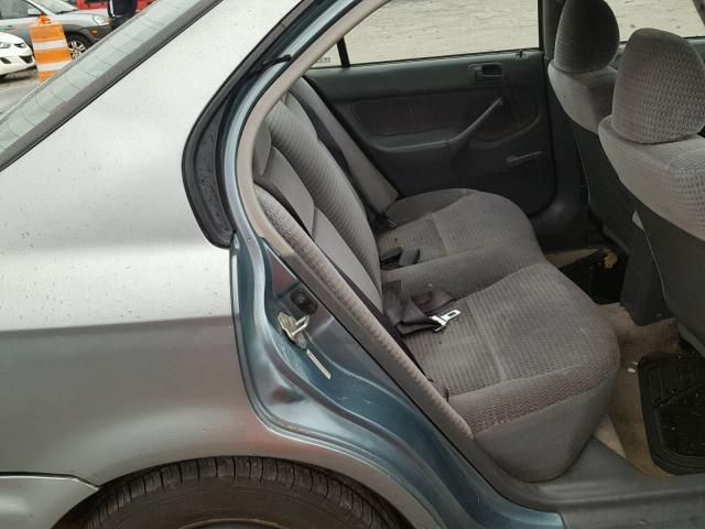 2HGEJ6615YH562958 - 2000 HONDA CIVIC BASE BLUE photo 6