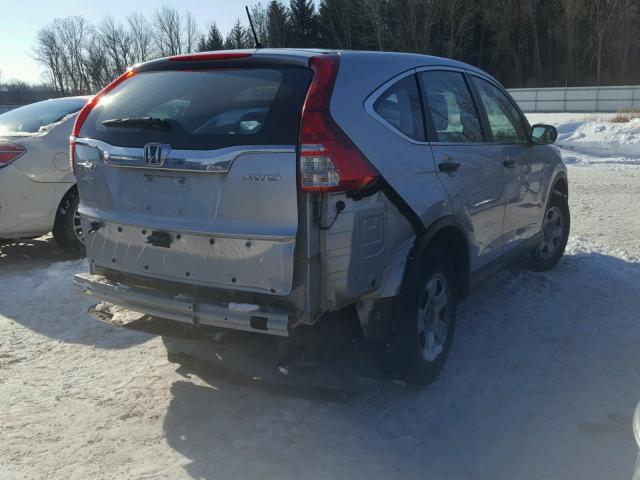 5J6RM4H3XGL001547 - 2016 HONDA CR-V LX SILVER photo 4