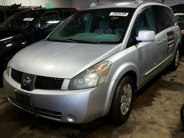 5N1BV28U24N365796 - 2004 NISSAN QUEST S SILVER photo 2