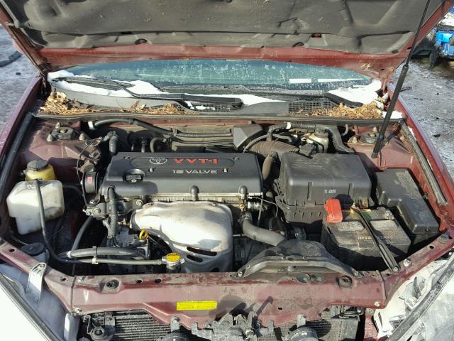 4T1BE32K63U258073 - 2003 TOYOTA CAMRY LE BURGUNDY photo 7