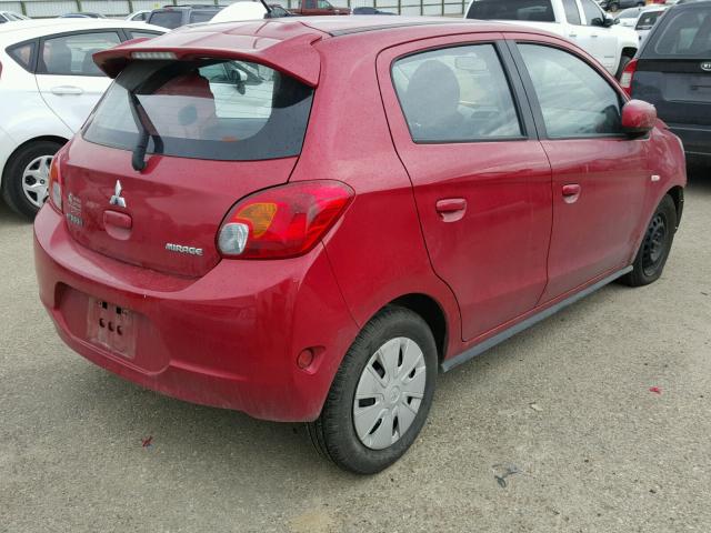 ML32A3HJ5FH052158 - 2015 MITSUBISHI MIRAGE DE RED photo 4