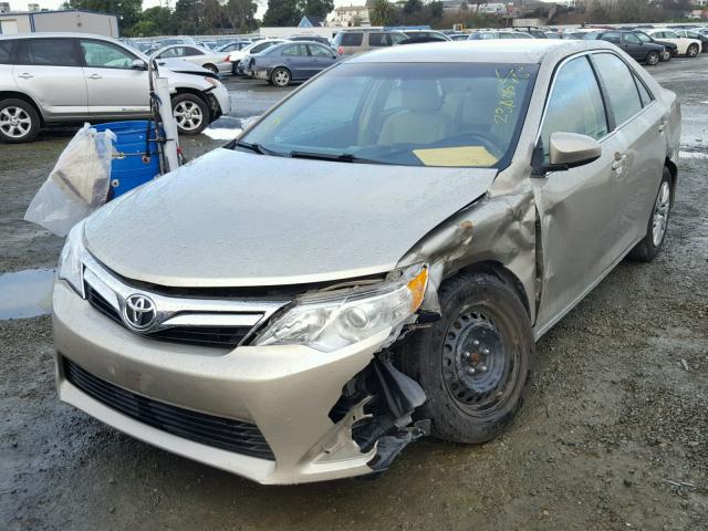 4T4BF1FK8ER349964 - 2014 TOYOTA CAMRY L GOLD photo 2