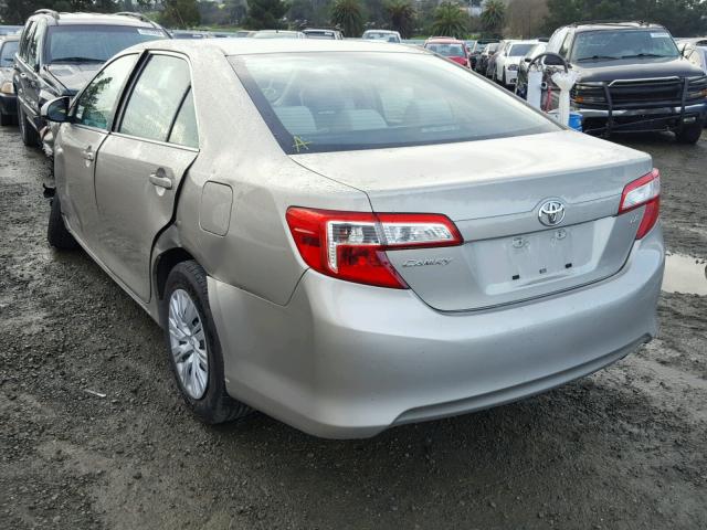 4T4BF1FK8ER349964 - 2014 TOYOTA CAMRY L GOLD photo 3