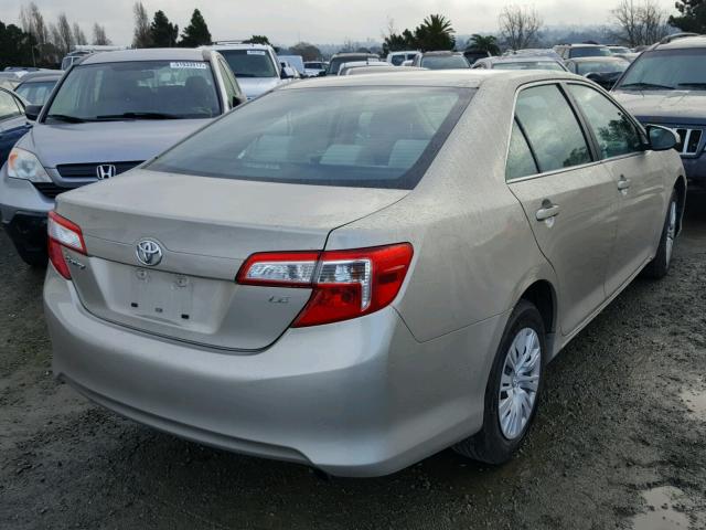 4T4BF1FK8ER349964 - 2014 TOYOTA CAMRY L GOLD photo 4