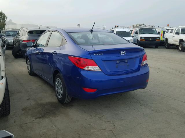 KMHCT4AE3DU367314 - 2013 HYUNDAI ACCENT GLS BLUE photo 3