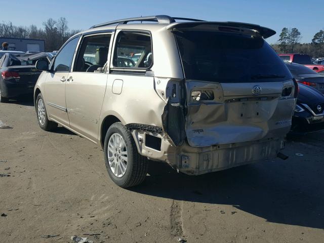 5TDZK22C68S166990 - 2008 TOYOTA SIENNA XLE TAN photo 3