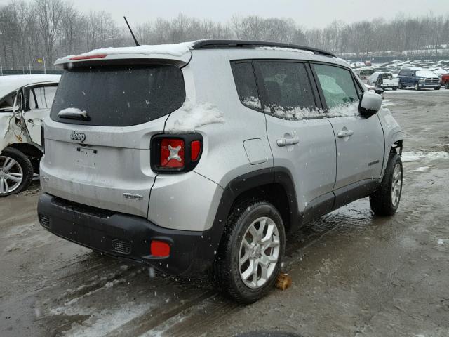 ZACCJBBB3HPE49604 - 2017 JEEP RENEGADE L SILVER photo 4