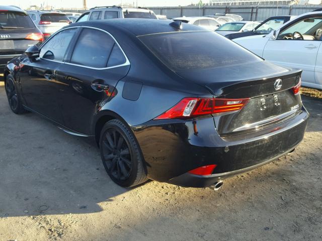 JTHBF1D28F5074513 - 2015 LEXUS IS 250 BLACK photo 3