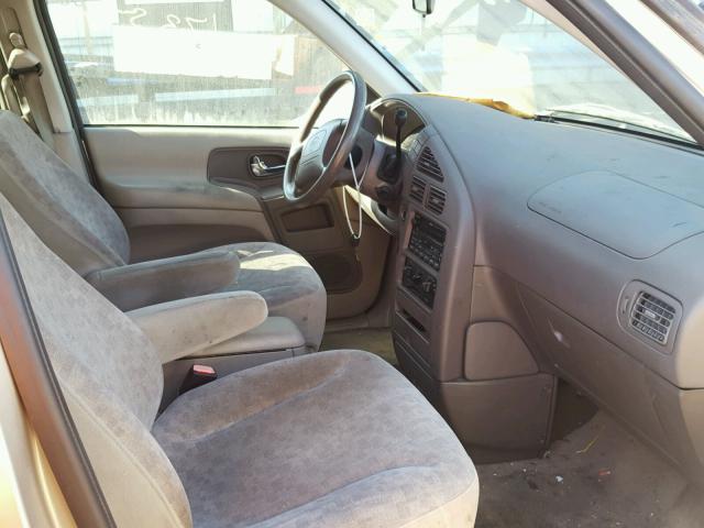 4N2ZN15T92D812598 - 2002 NISSAN QUEST GXE BEIGE photo 5