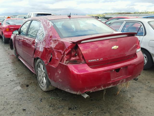 2G1WB5E32D1198555 - 2013 CHEVROLET IMPALA LT RED photo 3