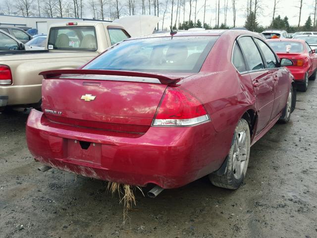 2G1WB5E32D1198555 - 2013 CHEVROLET IMPALA LT RED photo 4