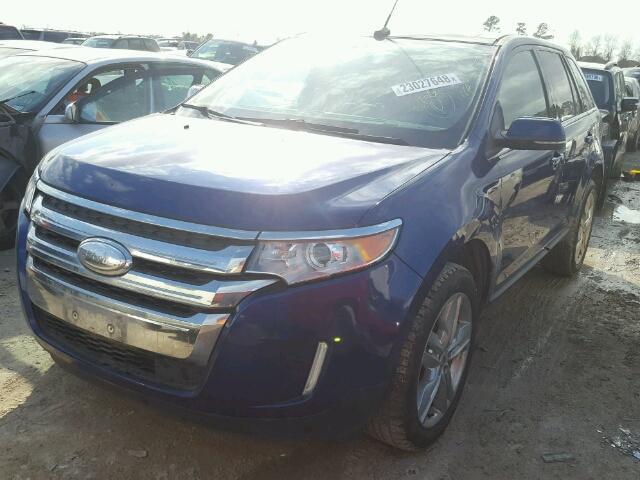 2FMDK3KC5EBA05264 - 2014 FORD EDGE LIMIT BLUE photo 2