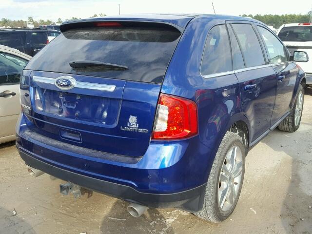 2FMDK3KC5EBA05264 - 2014 FORD EDGE LIMIT BLUE photo 4