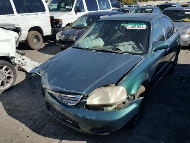 2HGEJ8649XH534763 - 1999 HONDA CIVIC EX GREEN photo 2