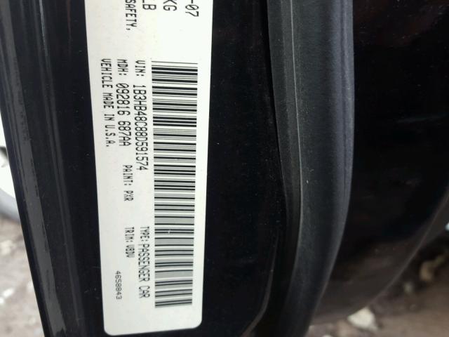 1B3HB48C88D591574 - 2008 DODGE CALIBER SX BLACK photo 10