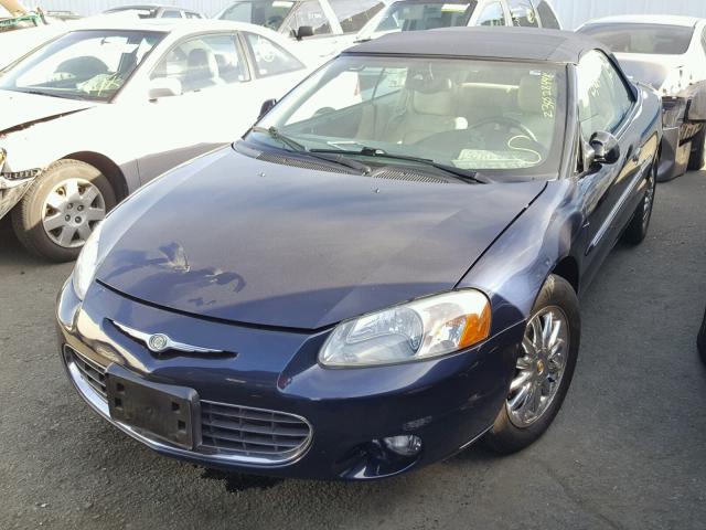 1C3EL65R23N525189 - 2003 CHRYSLER SEBRING LI BLUE photo 2