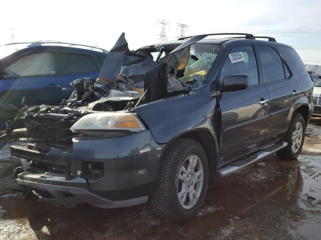 2HNYD18625H516069 - 2005 ACURA MDX TOURIN GRAY photo 2