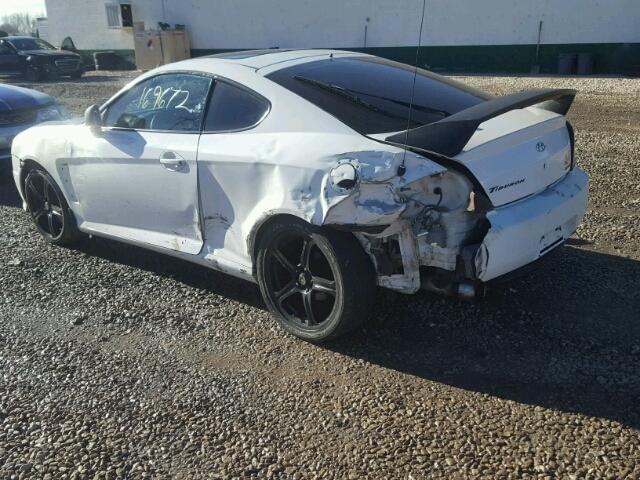 KMHHN65F23U099630 - 2003 HYUNDAI TIBURON GT WHITE photo 3