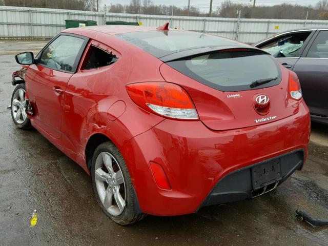 KMHTC6AD4DU134870 - 2013 HYUNDAI VELOSTER B RED photo 3